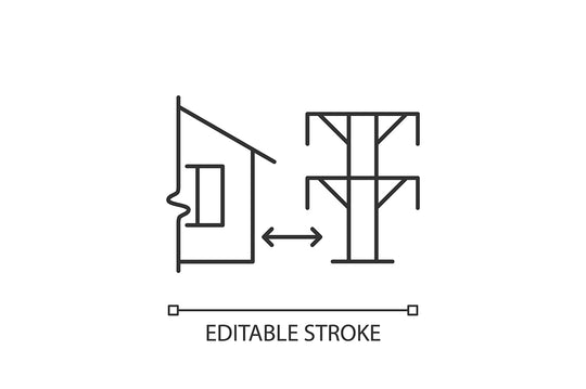 Building safety requirements linear icons set for dark and light mode