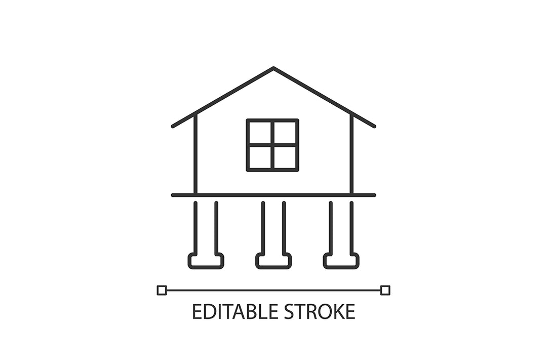 Building safety requirements linear icons set for dark and light mode