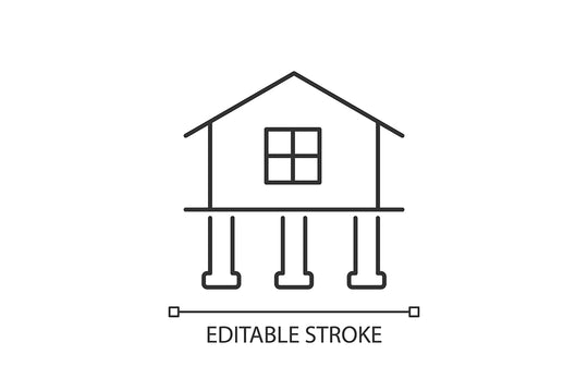 Building safety requirements linear icons set for dark and light mode