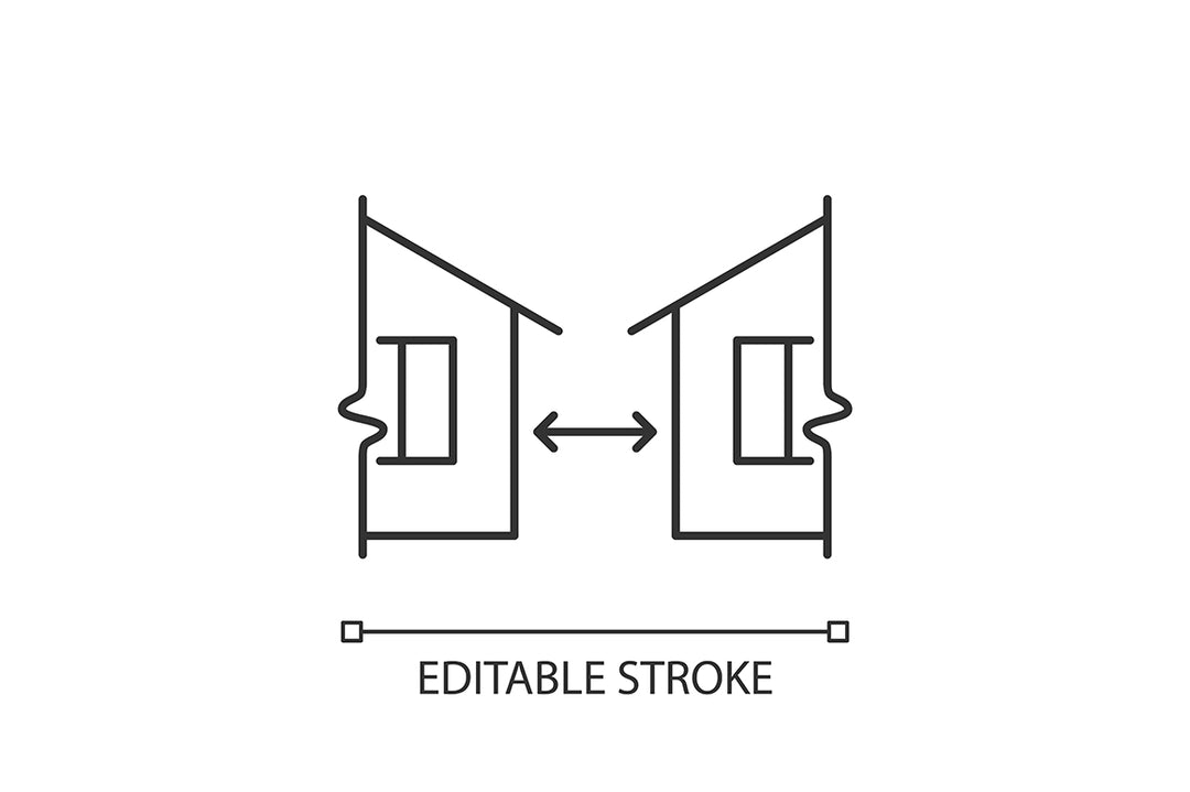 Building safety requirements linear icons set for dark and light mode