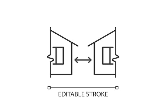 Building safety requirements linear icons set for dark and light mode