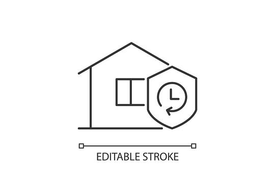 Building safety requirements linear icons set for dark and light mode