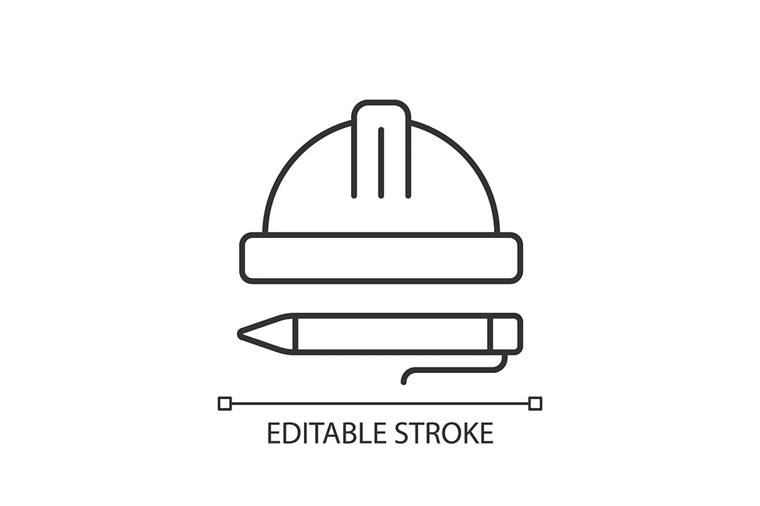 Building safety requirements linear icons set for dark and light mode