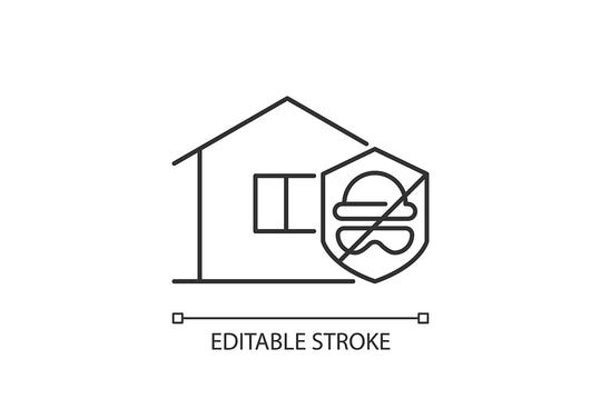 Building safety requirements linear icons set for dark and light mode