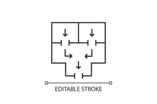 Building safety requirements linear icons set for dark and light mode