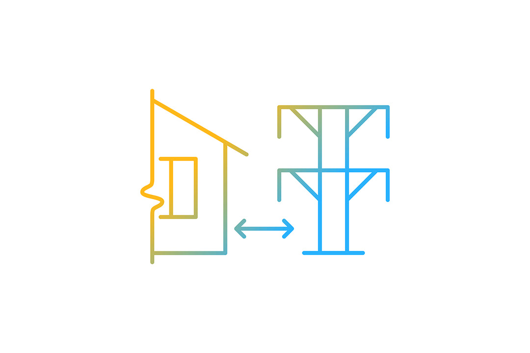 Building safety requirements gradient icons set for dark and light mode