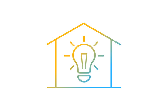 Building safety requirements gradient icons set for dark and light mode