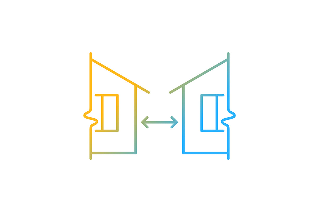 Building safety requirements gradient icons set for dark and light mode