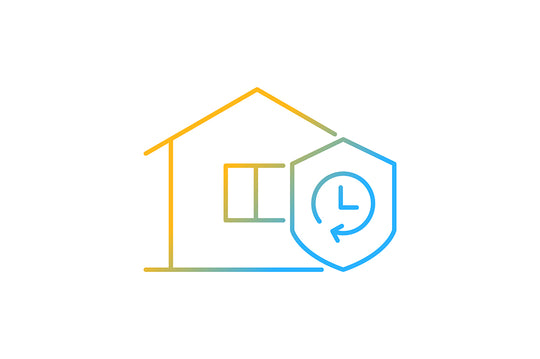 Building safety requirements gradient icons set for dark and light mode