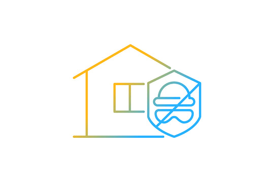 Building safety requirements gradient icons set for dark and light mode