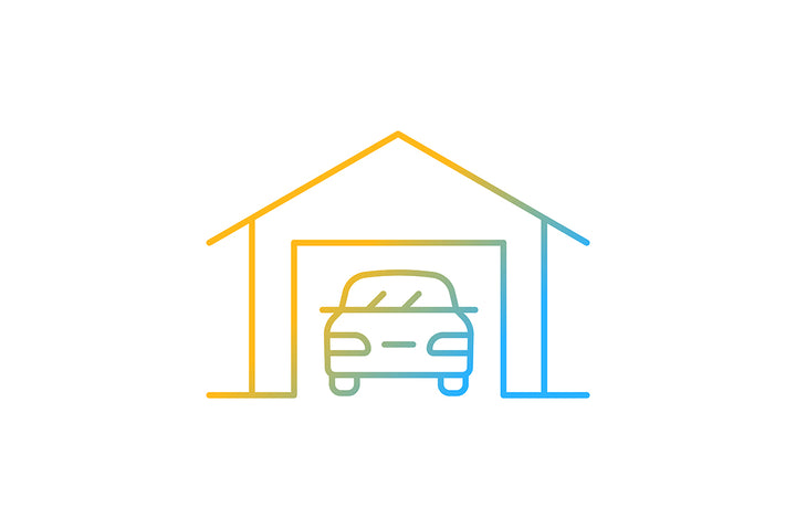 Building safety requirements gradient icons set for dark and light mode