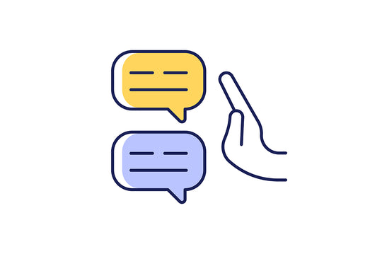Critical thinking RGB color icons set