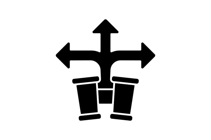 Critical thinking black glyph icons set on white space