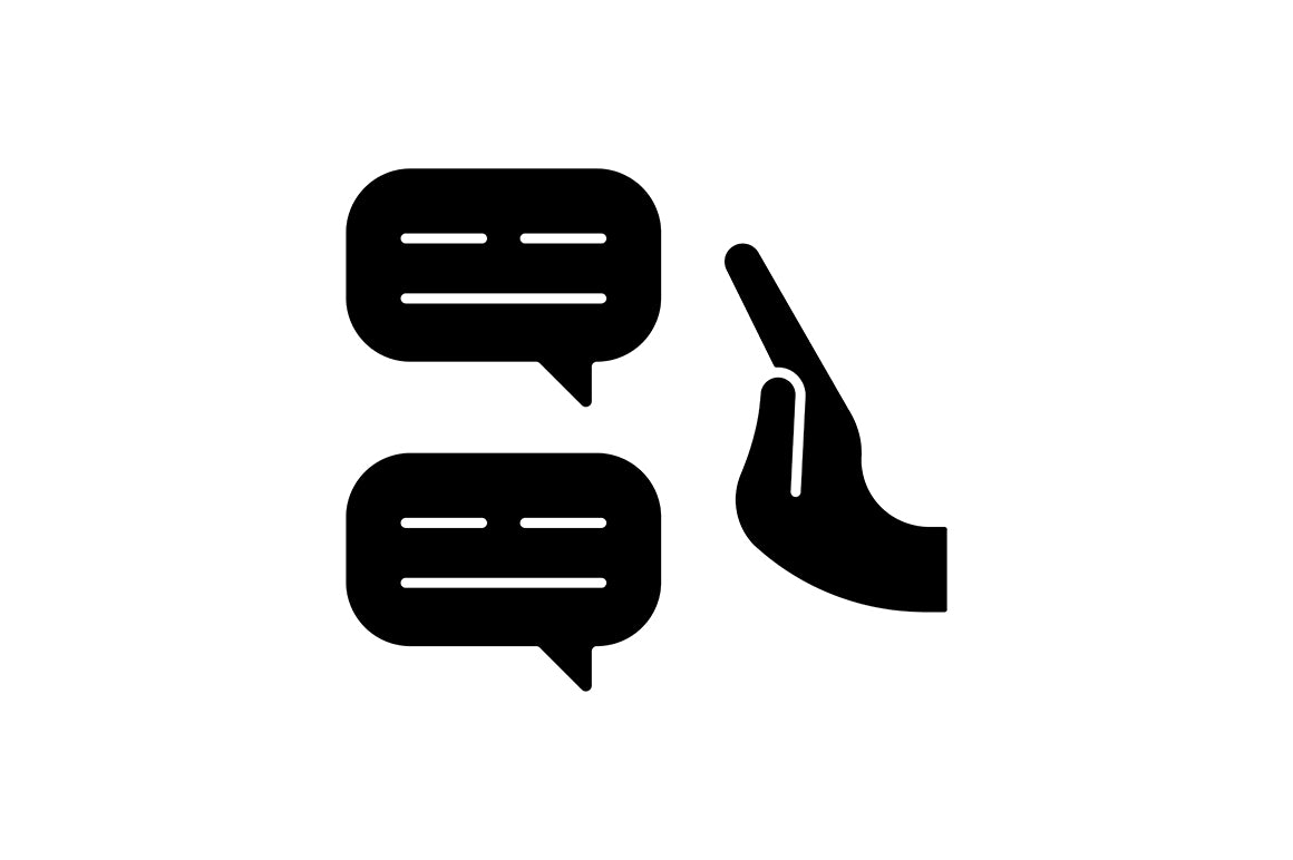 Critical thinking black glyph icons set on white space