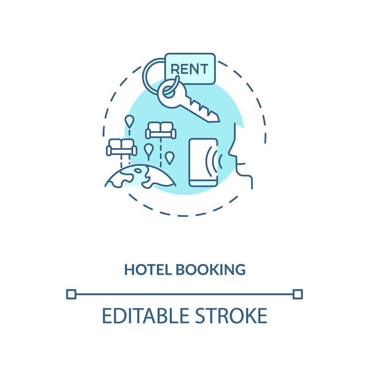 Business travel during coronavirus pandemic concept icons bundle