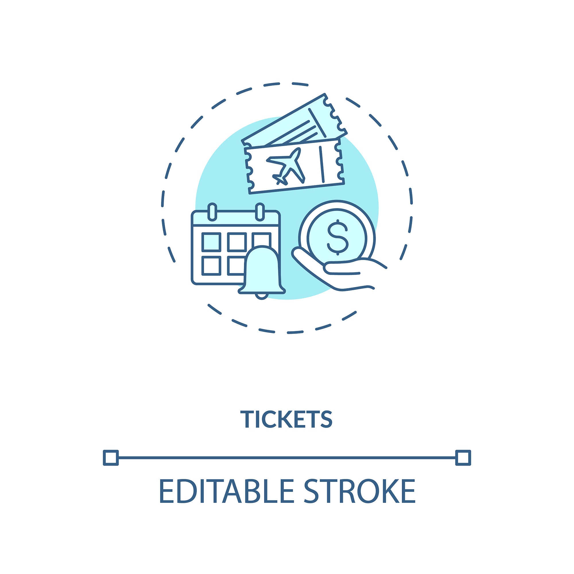 Business travel during coronavirus pandemic concept icons bundle