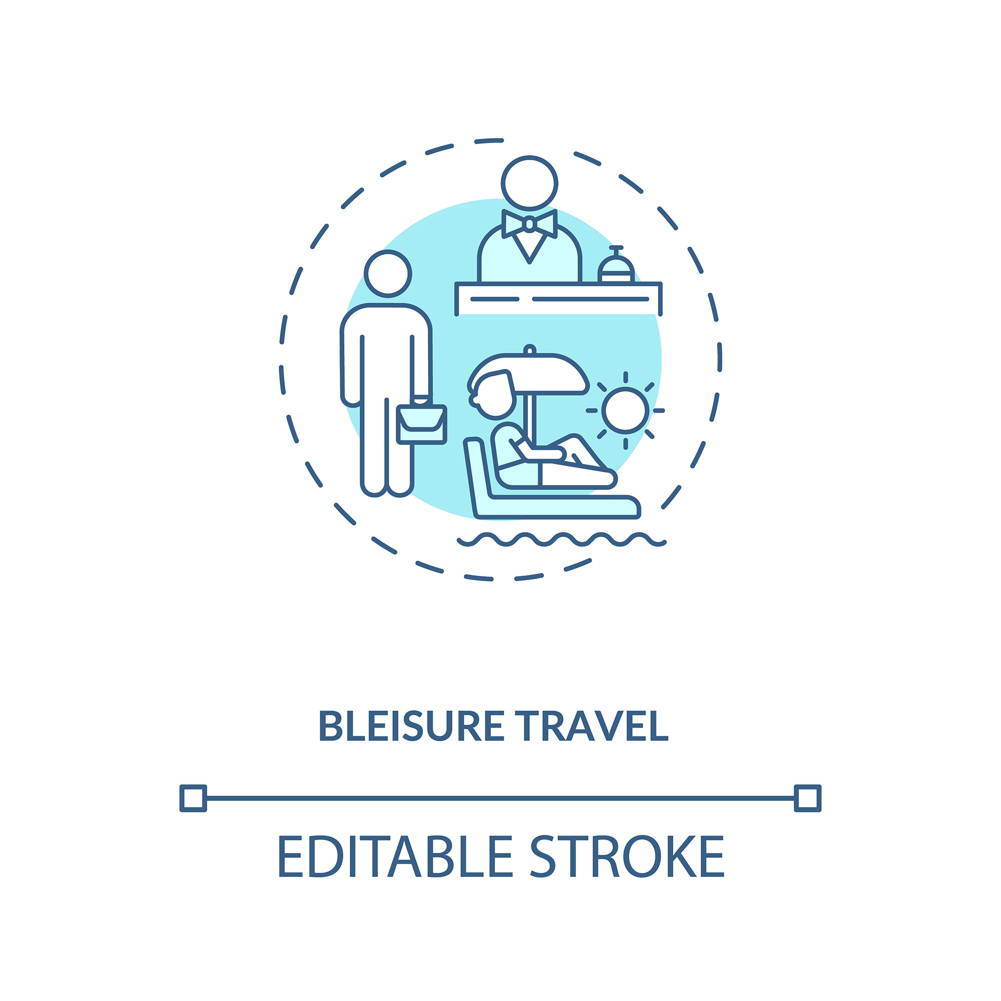 Business travel during coronavirus pandemic concept icons bundle