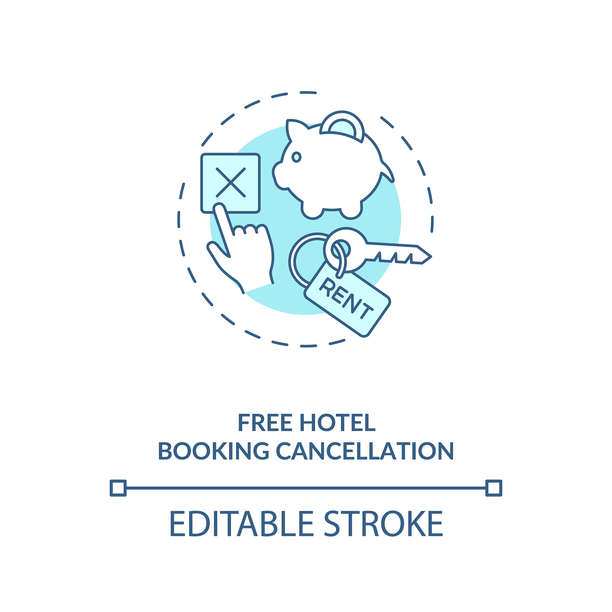 Business travel during coronavirus pandemic concept icons bundle