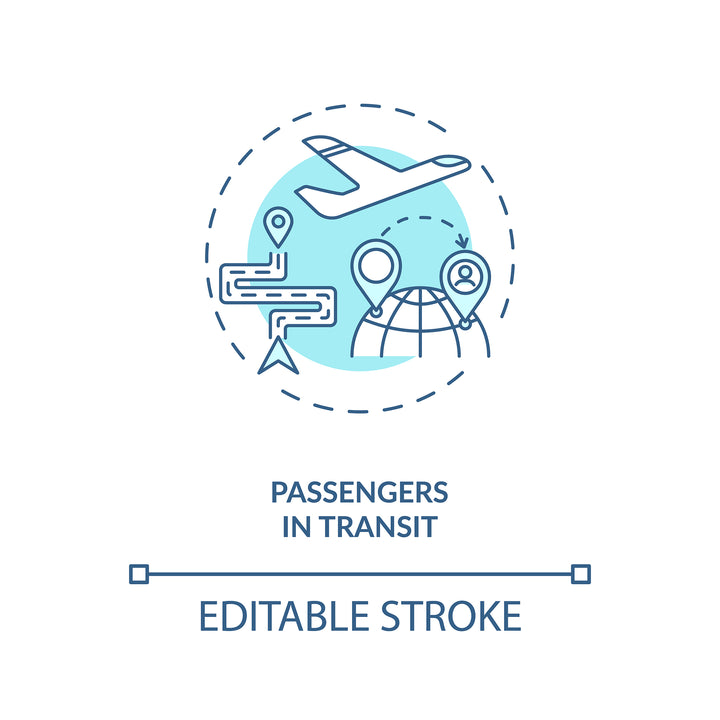 Business travel during coronavirus pandemic concept icons bundle