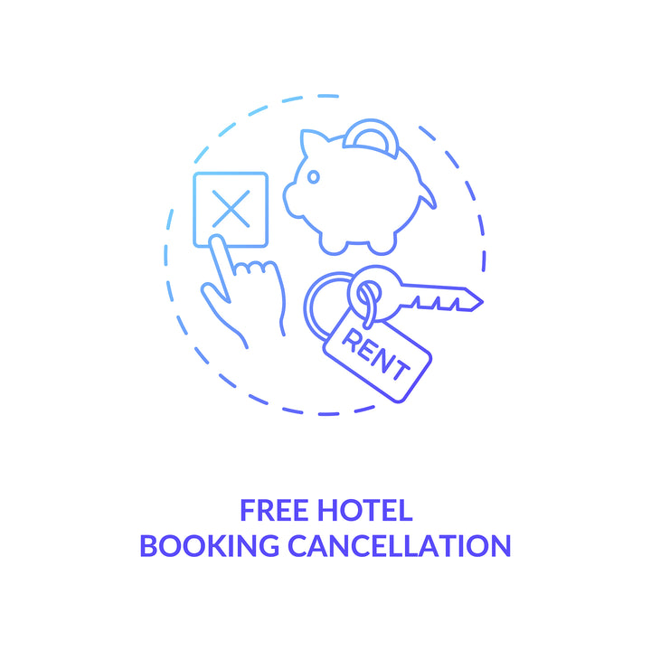 Business travel during coronavirus pandemic concept icons bundle