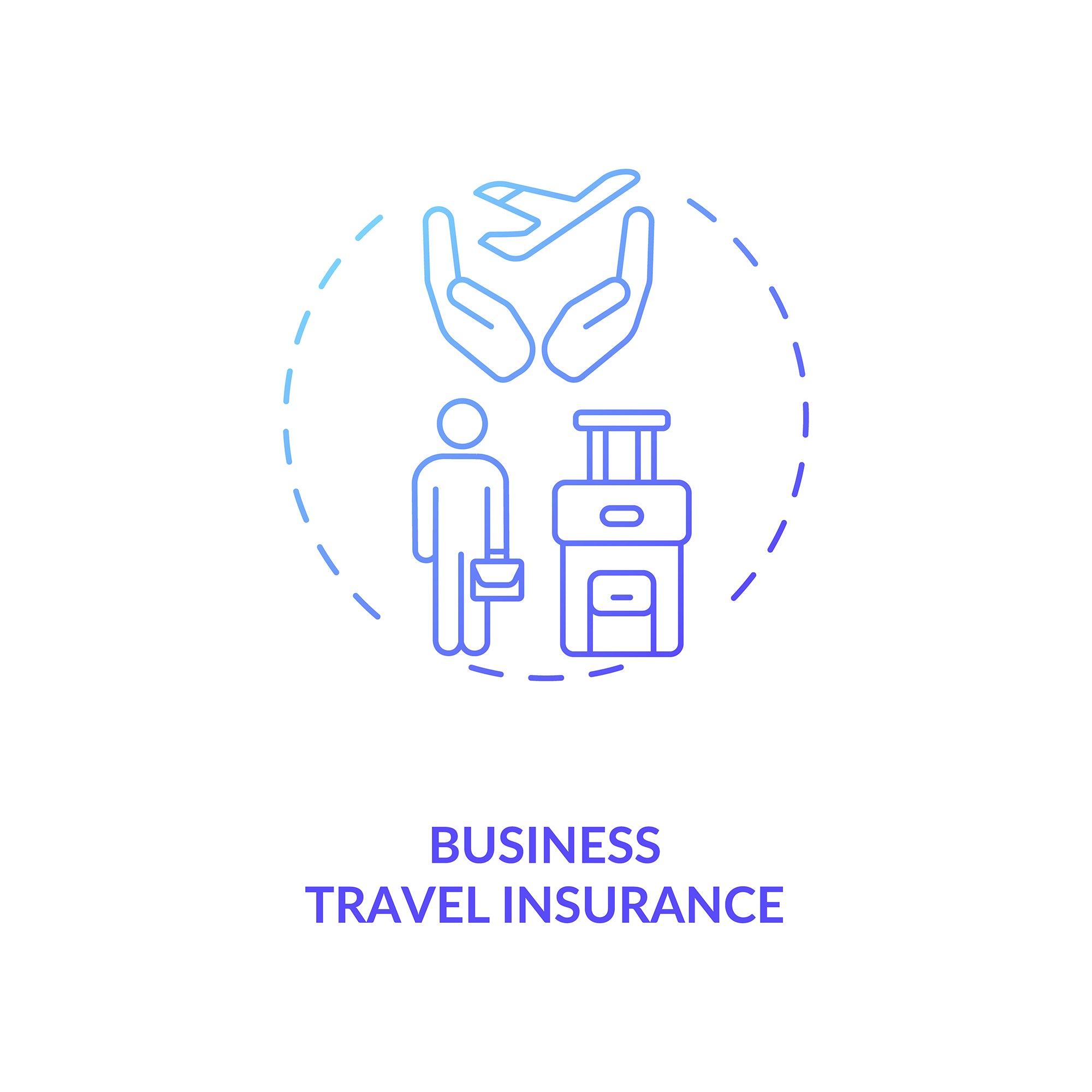 Business travel during coronavirus pandemic concept icons bundle