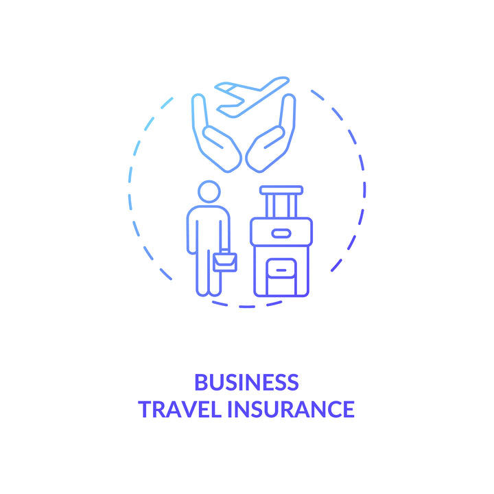 Business travel during coronavirus pandemic concept icons bundle
