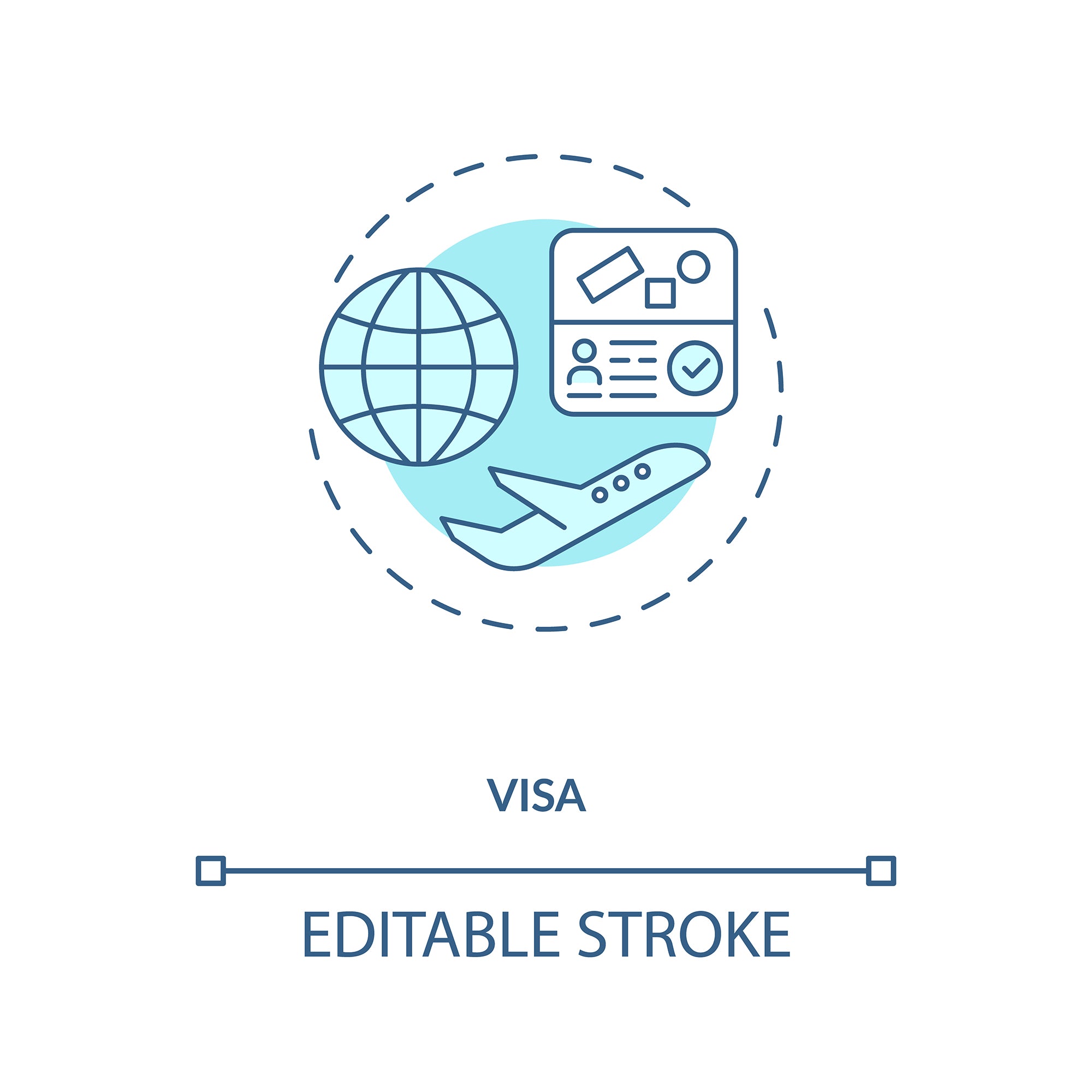 Business travel during coronavirus pandemic concept icons bundle