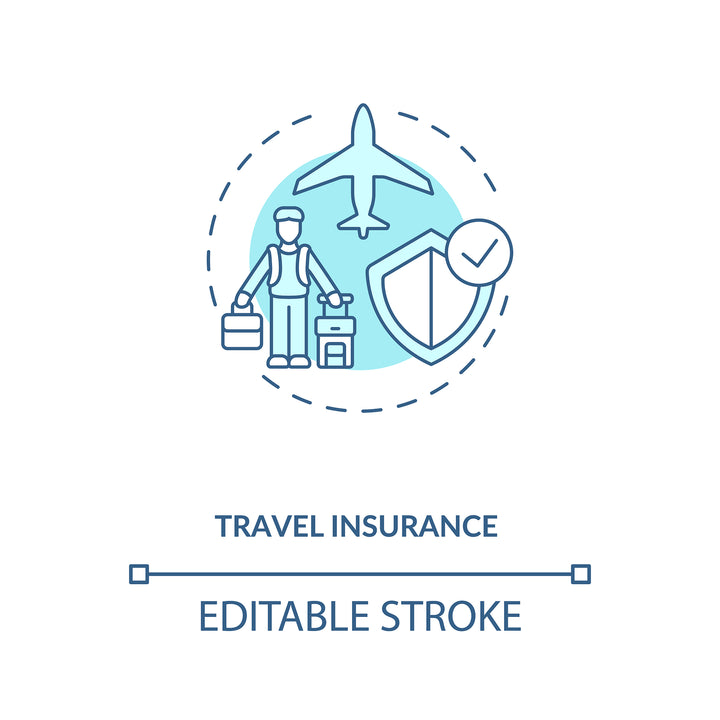 Business travel during coronavirus pandemic concept icons bundle