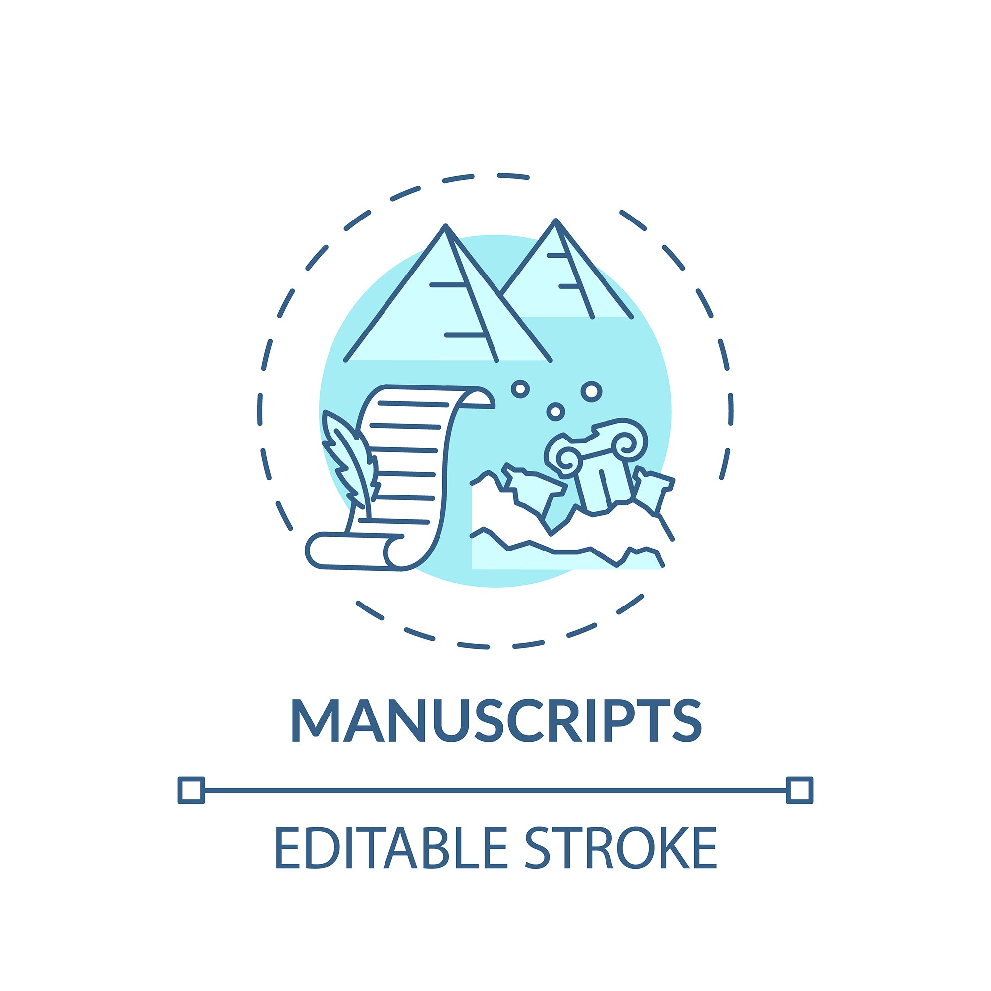 Online library concept icons bundle