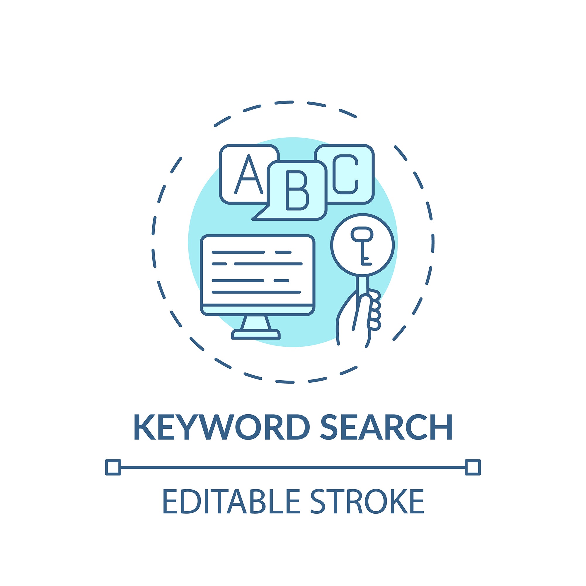 Online library concept icons bundle