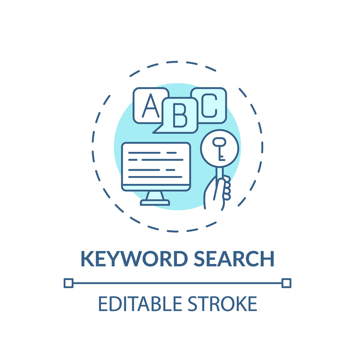 Online library concept icons bundle