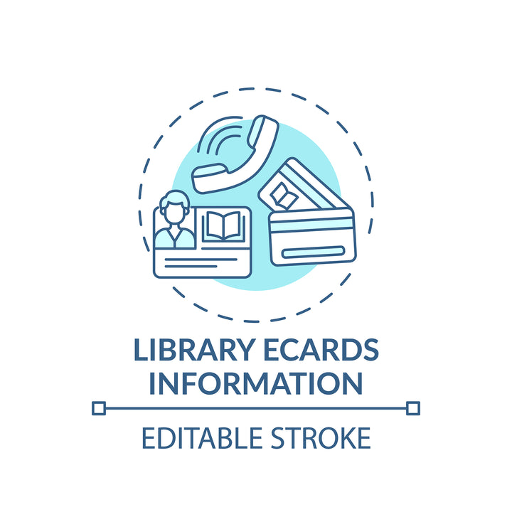 Online library concept icons bundle