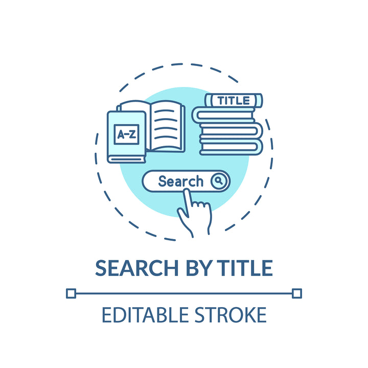 Online library concept icons bundle