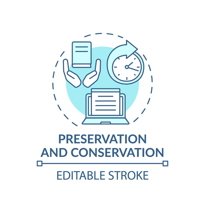 Online library concept icons bundle