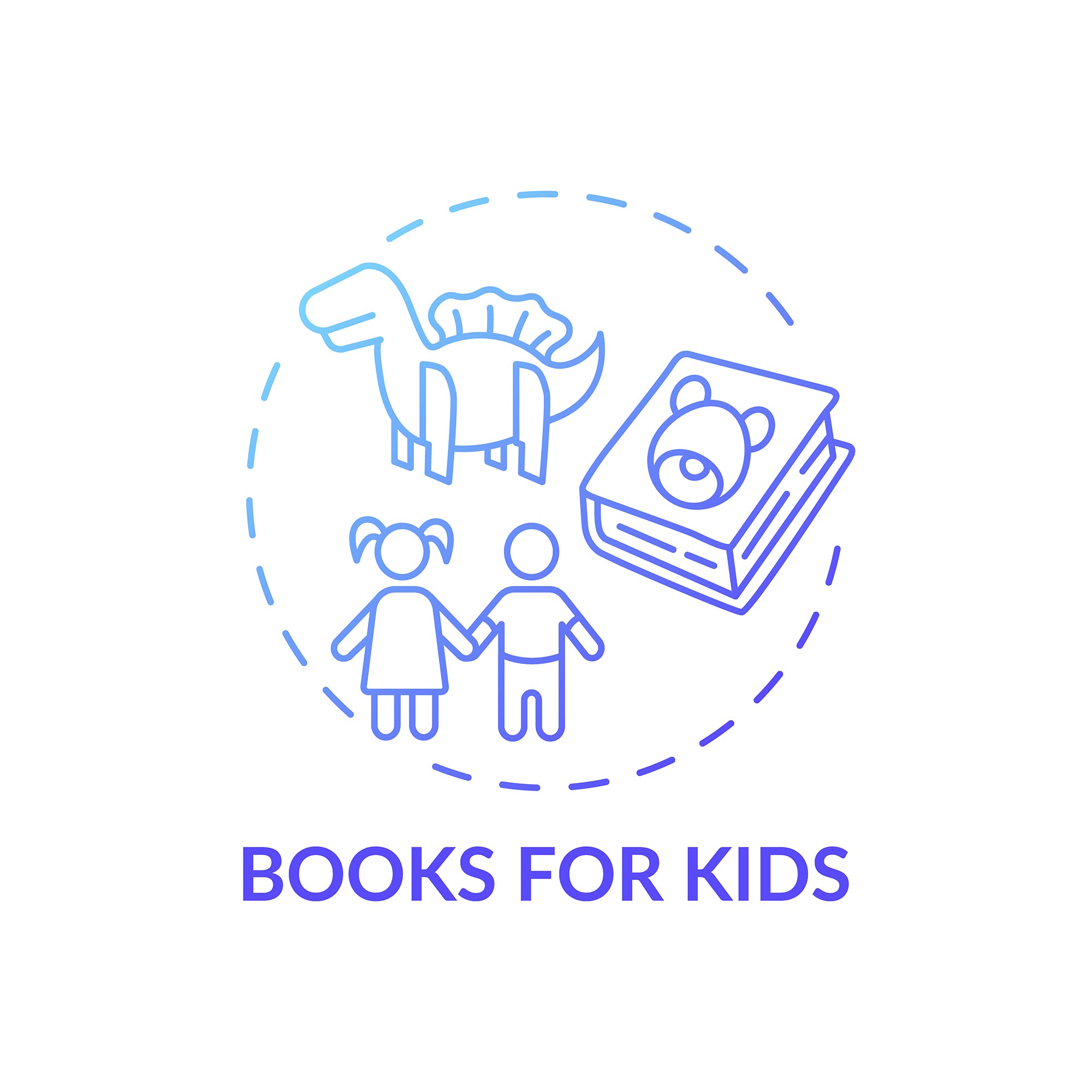 Online library concept icons bundle