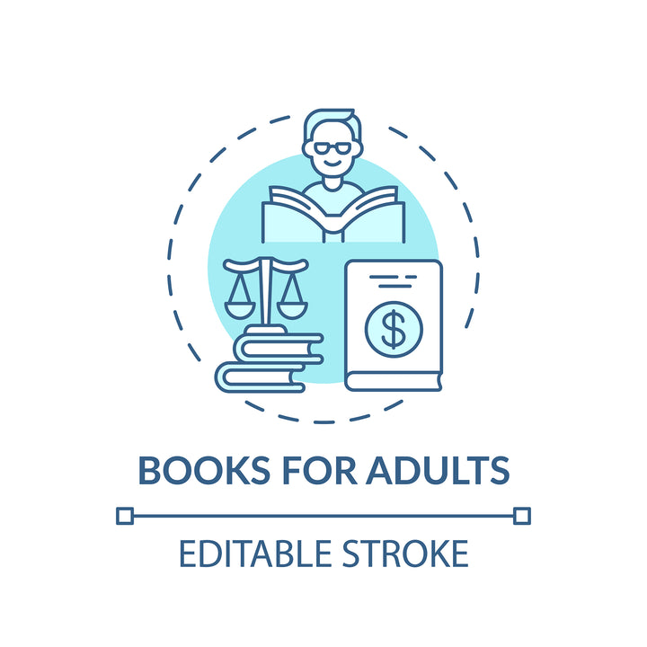 Online library concept icons bundle