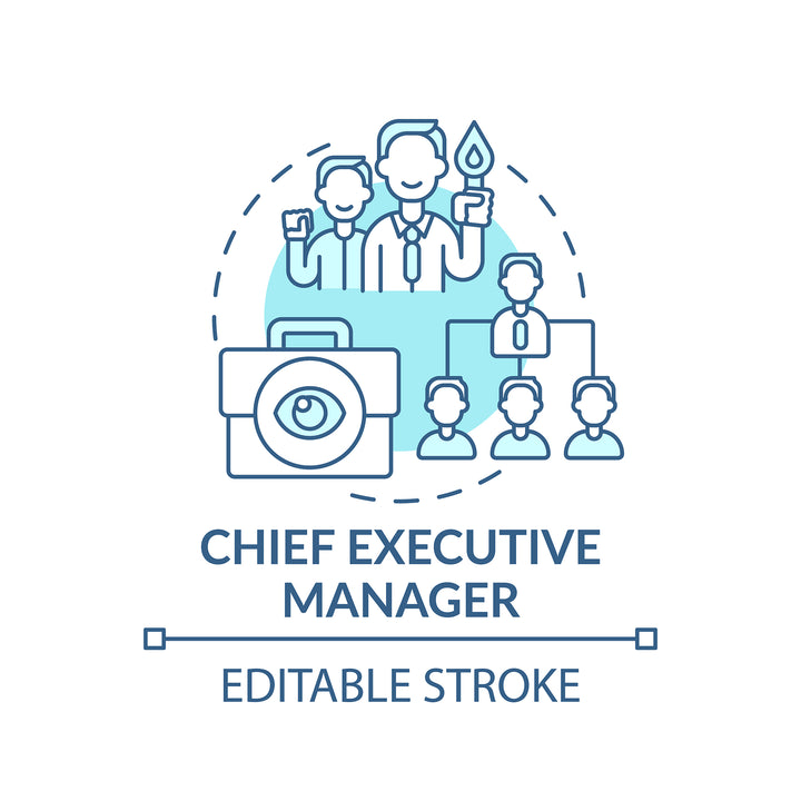 Top management concept icons bundle