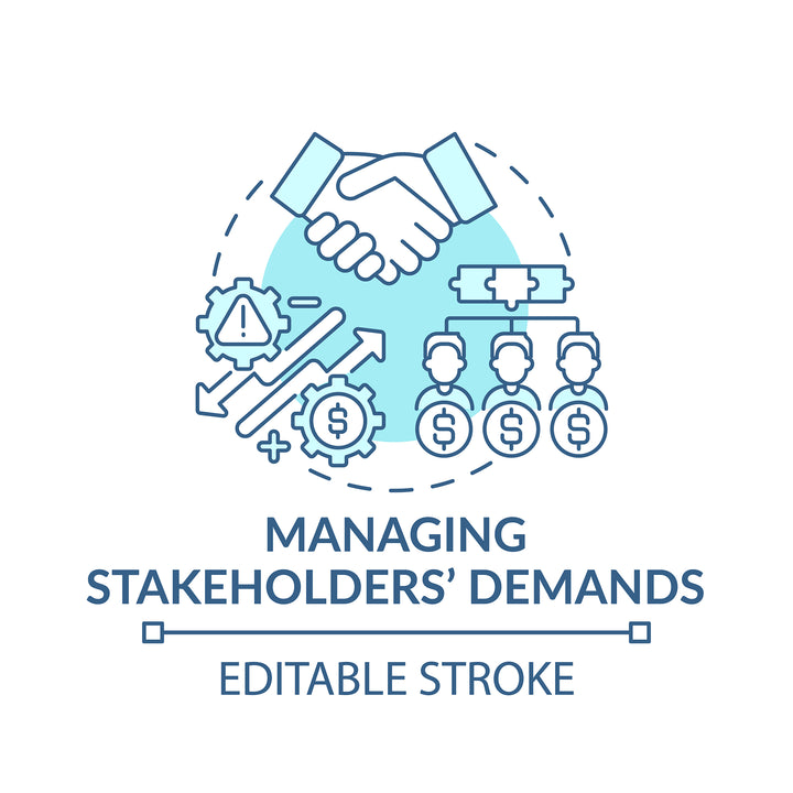 Top management concept icons bundle