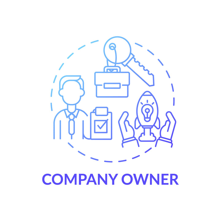 Top management concept icons bundle