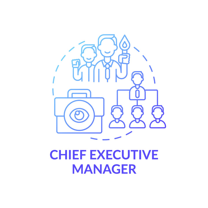 Top management concept icons bundle