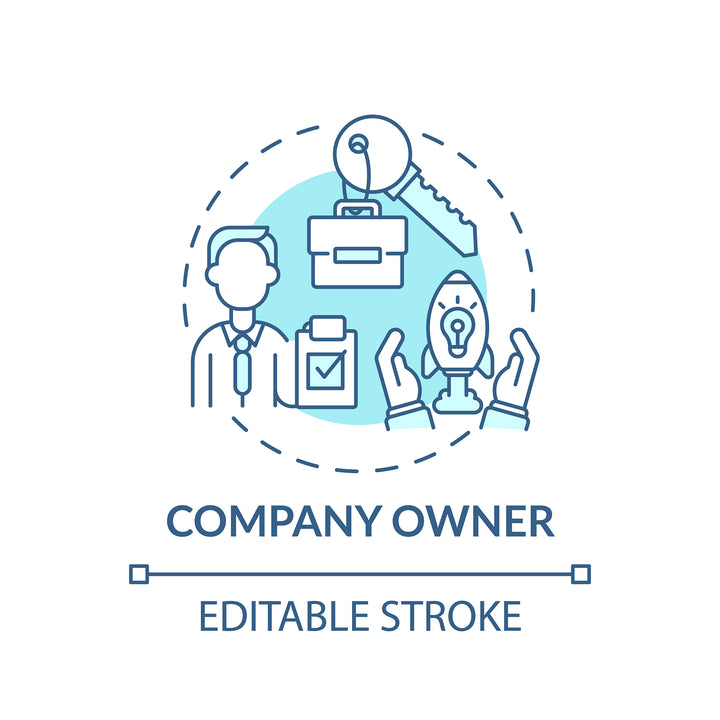 Top management concept icons bundle