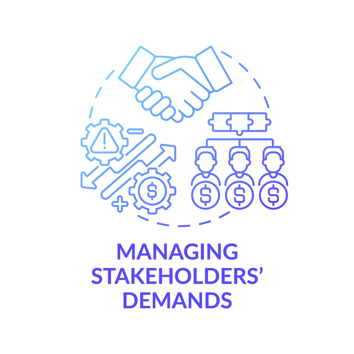 Top management concept icons bundle