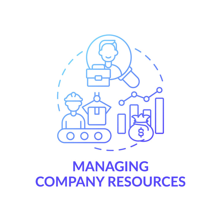 Top management concept icons bundle