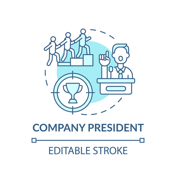 Top management concept icons bundle