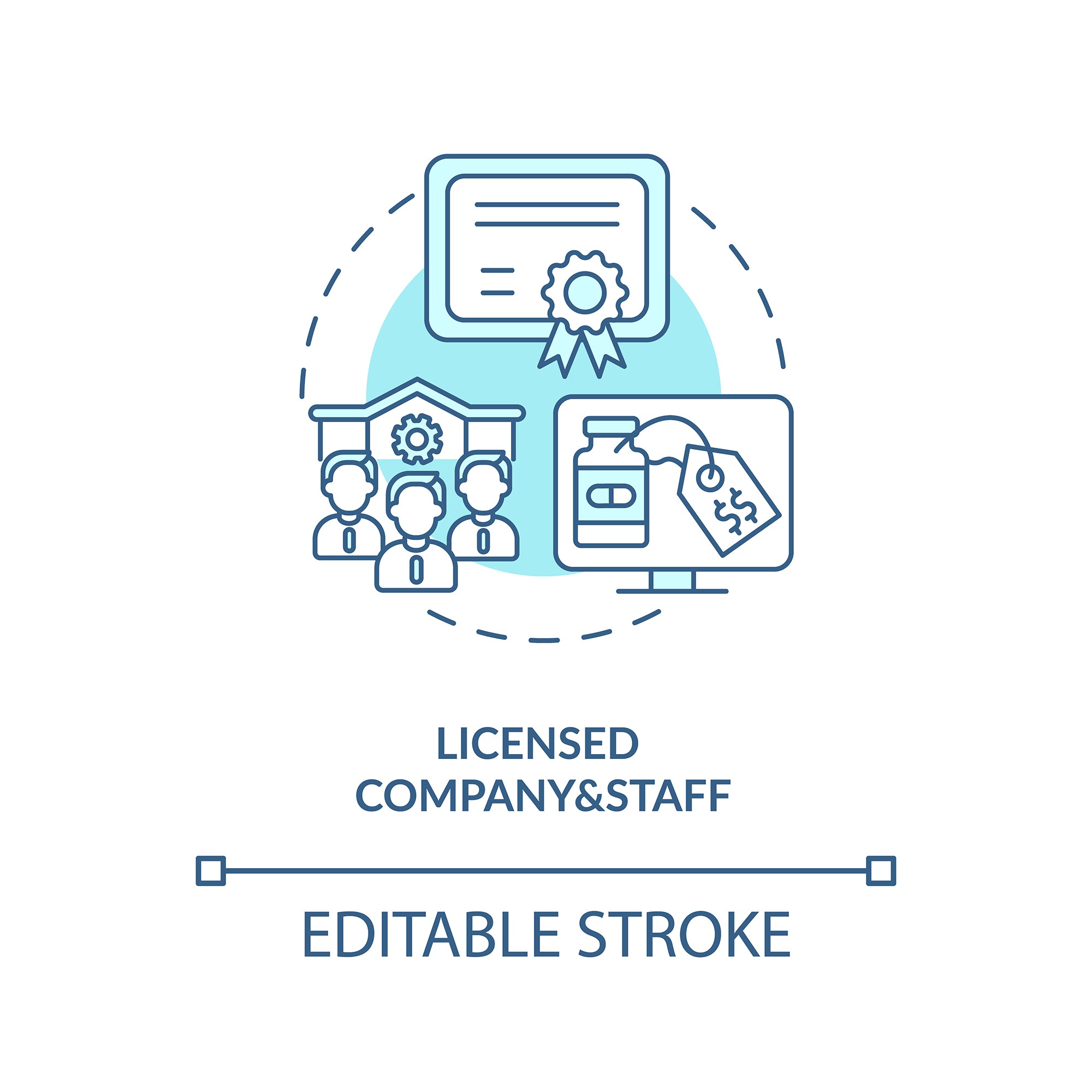 Online pharmacy concept icons bundle