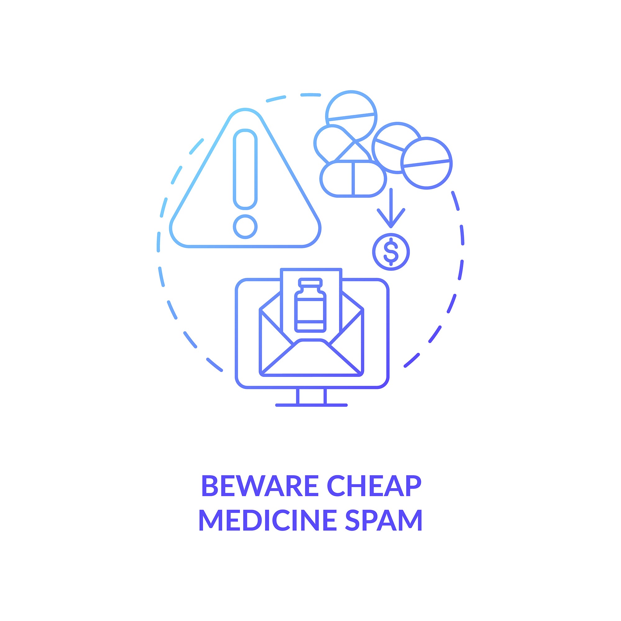 Online pharmacy concept icons bundle