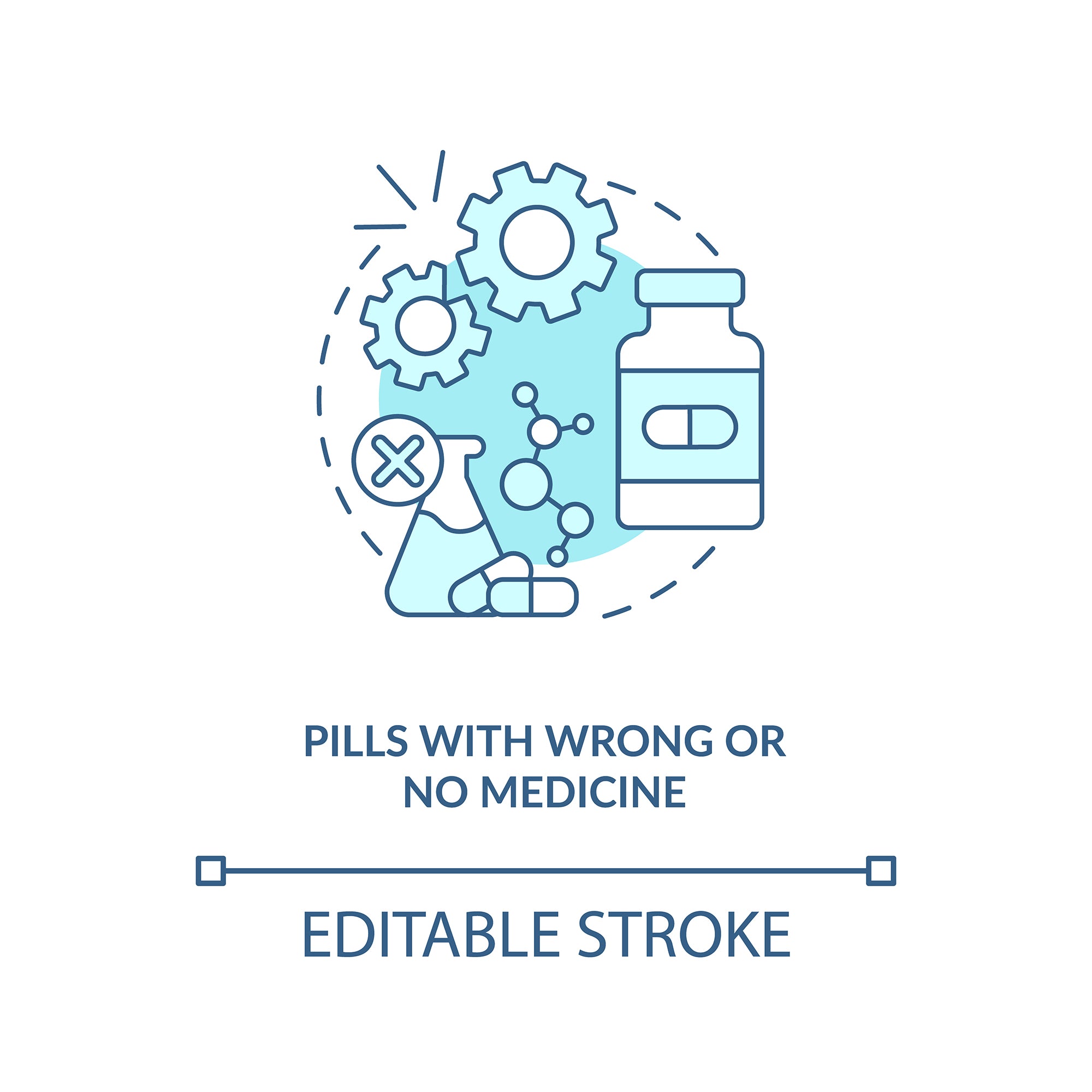 Online pharmacy concept icons bundle