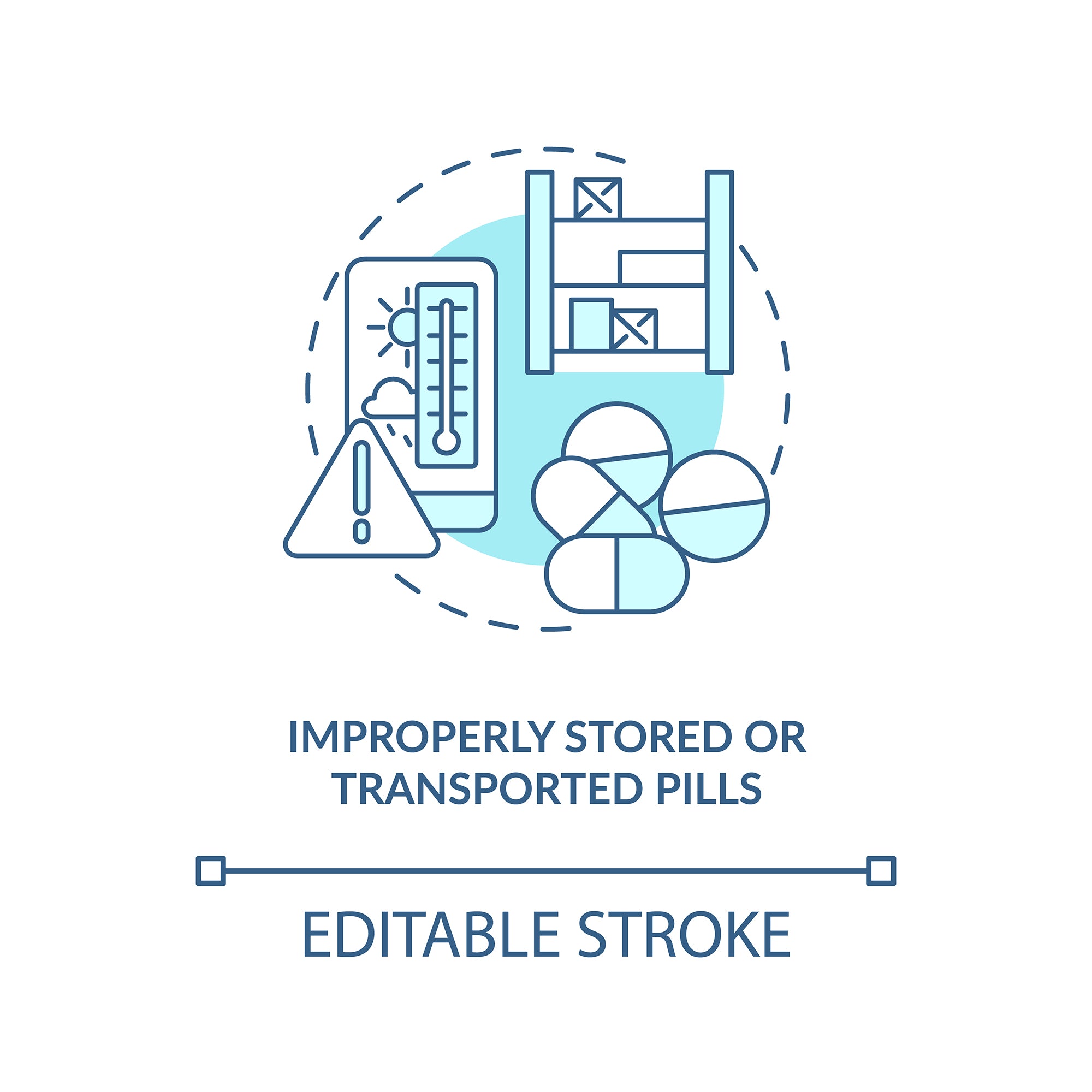 Online pharmacy concept icons bundle