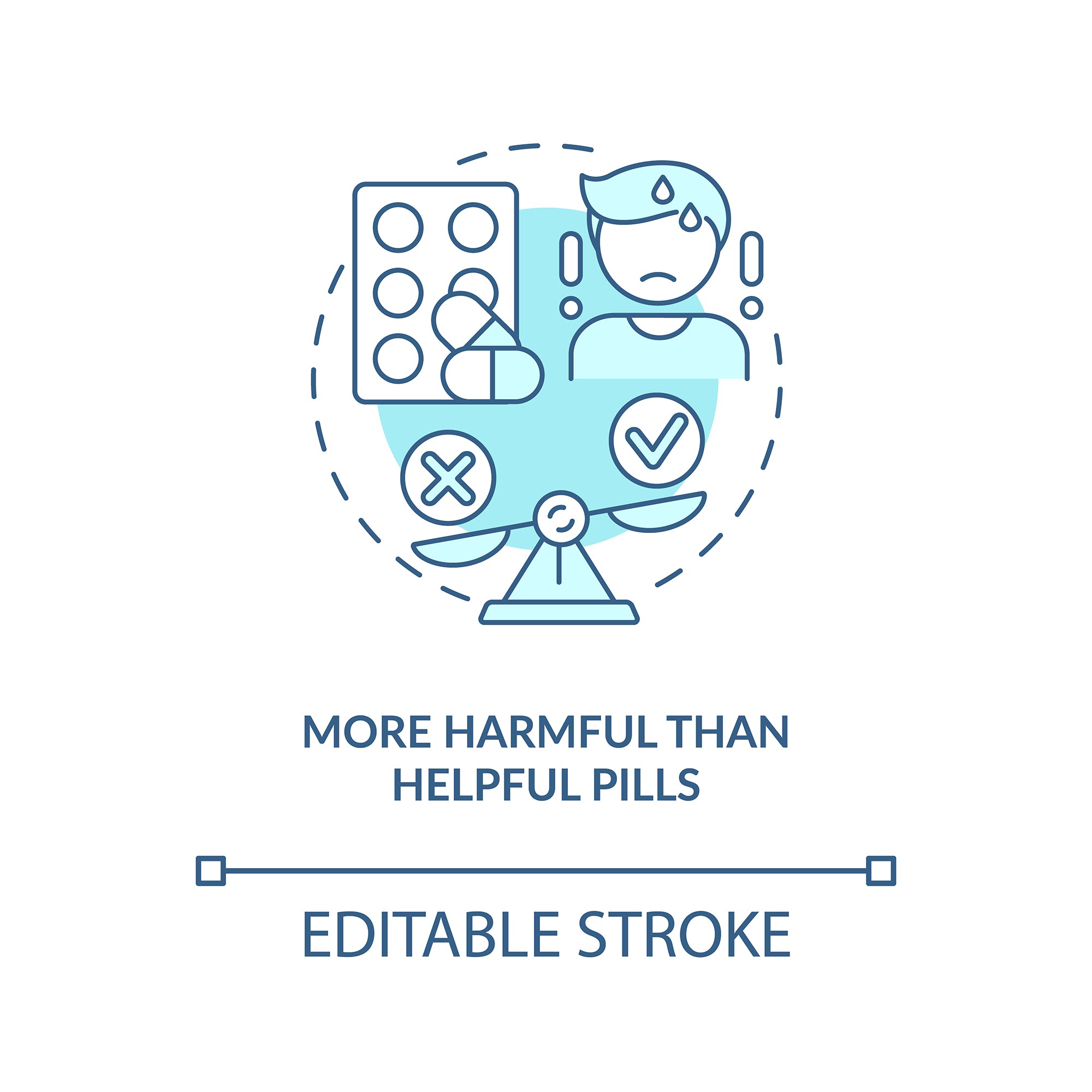 Online pharmacy concept icons bundle