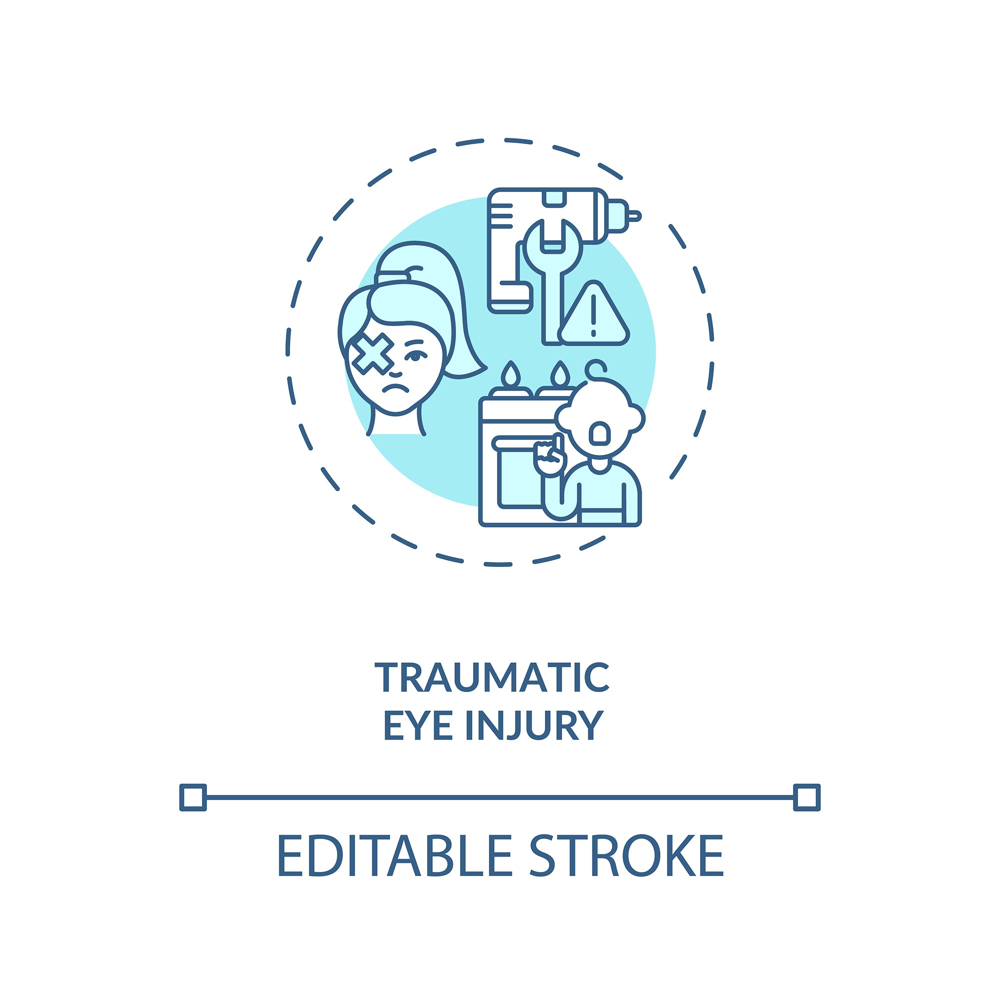 Eye health concept icons bundle